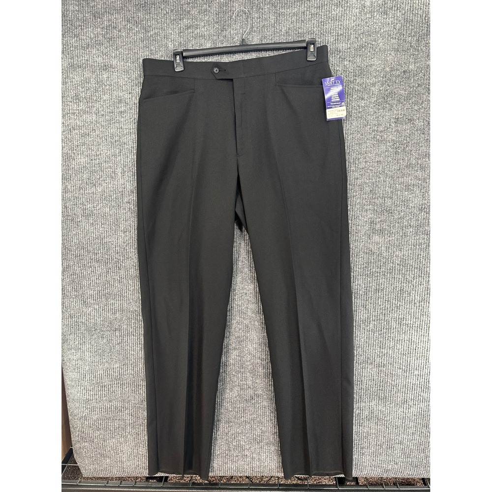 Smitty Basketball Officials Pants Mens 42 Black New BKS270 Flat Front Straight
